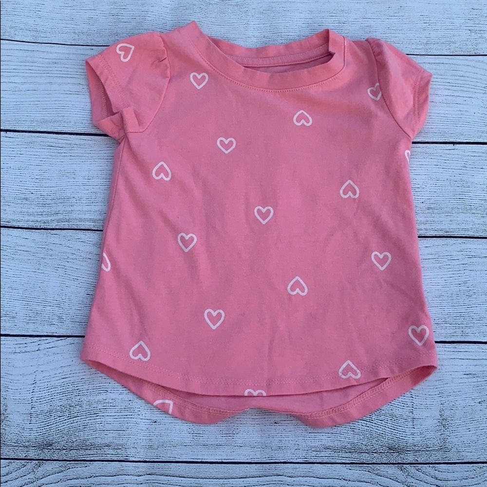 Cat & Jack Pink Shirt with Hearts size 18M